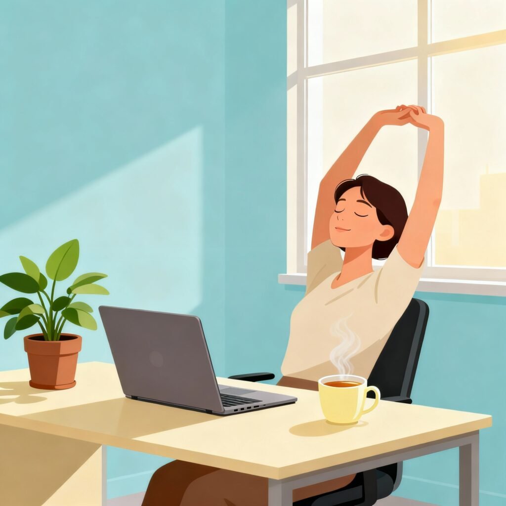 Pausas produtivas para reduzir ansiedade no trabalho